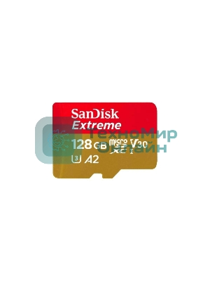 Флеш карта microSD 128Gb SanDisk microSDXC Class 10 UHS-I A2 C10 V30 U3 Extreme 190MB/s