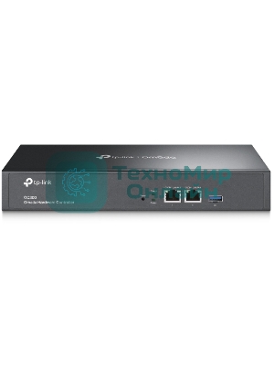 Контроллер TP-Link Omada hardware Controller OC300, 2 gigabit ethernet ports, 1 USB 3.0 port, managed up to 500 Omada Access Points/Switch/Gateway, support batch configuration, firmware upgradation, intelligent network monitoring and captive portal, easy management via Omada APP/Web UI/Cloud access.