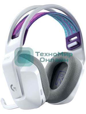 Гарнитура беспроводная LOGITECH G733 LIGHTSPEED Wireless RGb Gaming Headset - белый - 2.4GHZ - EMEA