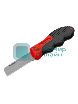 Нож электрика Matrix, складной, прямое лезвие, эргономичная двухкомпонентная рукоятка