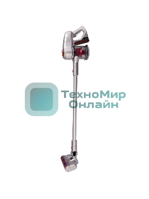 Пылесос вертикальный Sharp ECSB72RS серебристый/красный, питание от аккумулятора, 95 Вт, уборка сухая, пылесборник 1 л, работа от АКБ max 36 мин