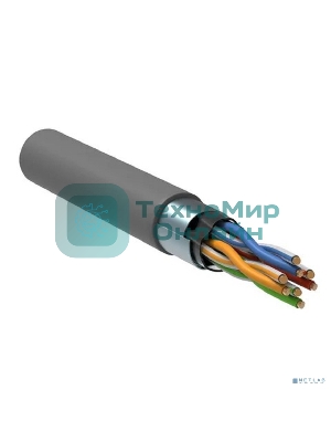 Кабель витая пара Rexant F/UTP, cat.5e, PVC, 4PR, 24AWG, INDOOR, SOLID, серый, 305м, серия LIGHT