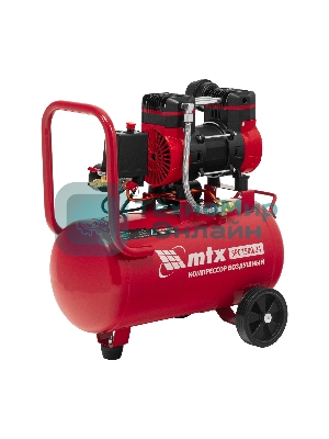 Компрессор безмасляный малошумный SPC 1500/24, 1500 Вт, ресивер 24 л, 260 л/мин MTX