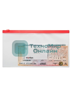 Папка на молнии ZIP Бюрократ -BPM6AWT, пластик, 0.15мм, карман для визиток, цвет молнии белый, Travel формат