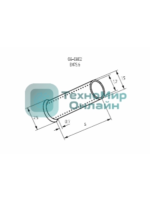 Наконечник штыревой втулочный Rexant L-6 мм 0.75 мм² (НШВ 0.75-6/НГ 0.75-6)