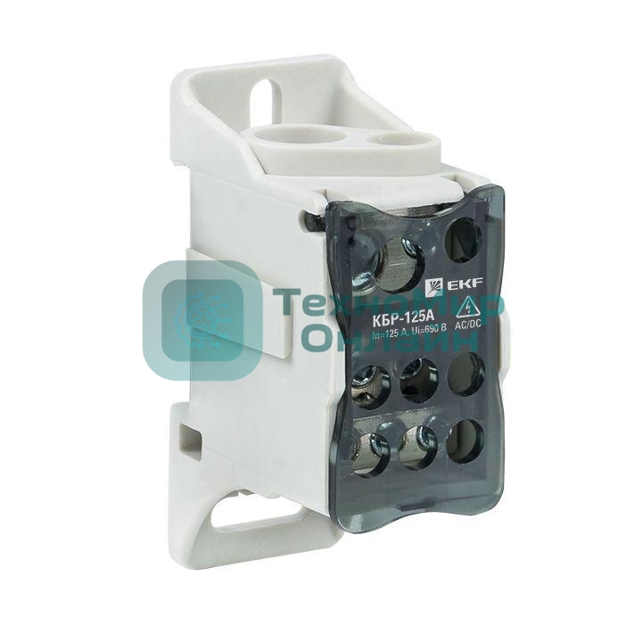 Блок распределительный КРОСС крепеж на панель и DIN КБР-125А EKF plc-kbr125