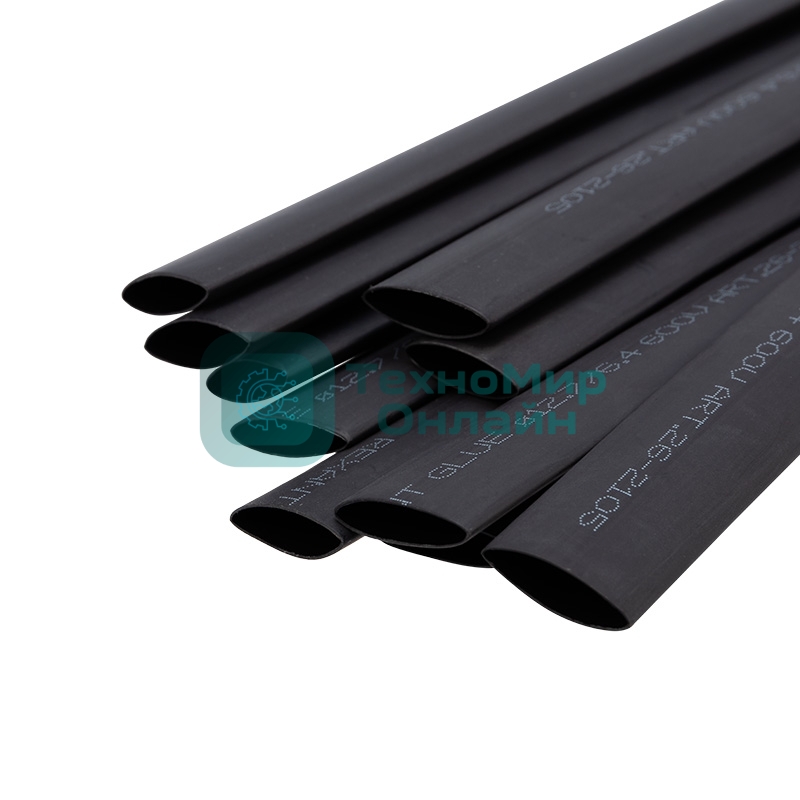 Трубка термоусаживаемая двухстенная клеевая Rexant 12.7/6.35мм (уп.10шт) по 1м черный