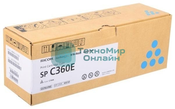 Картридж лазерный голубой, тип SP C360E Ricoh SP C360DNw/SP C360SNw/SP C360SFNw/SP C361SFNw (1,5K)