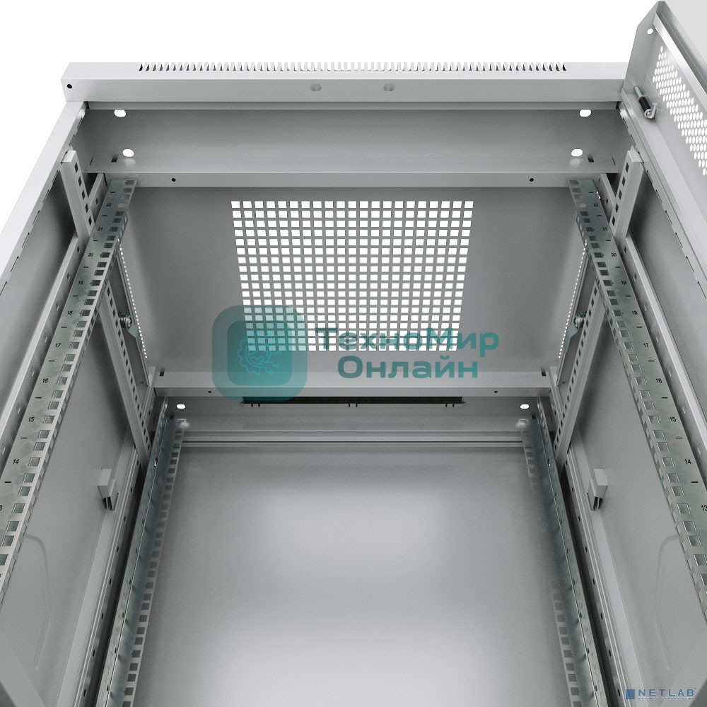 Шкаф телекоммуникационный напольный Cabeus, IP20, 12U, 730х600х600 мм (ВхШхГ), дверь: стекло, разборный, серый