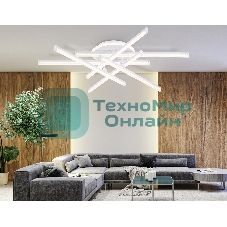 Потолочный светодиодный светильник Ambrella light FL6251 WH белый 97W 3000K-6400K 805*760*170 (ПДУ ИК)