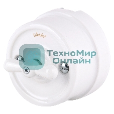 Переключатель одноклавишный Werkel Ретро (белый) W5612001
