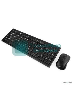 Комплект клавиатура+мышь Gembird KBS-8002 беспроводной, USB, 1000 DPI, чёрный