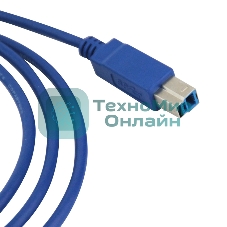 Кабель соединительный VCOM VUS7070-1.8M USB3.0 Am/Bm 1,8m (VUS7070-1.8M)