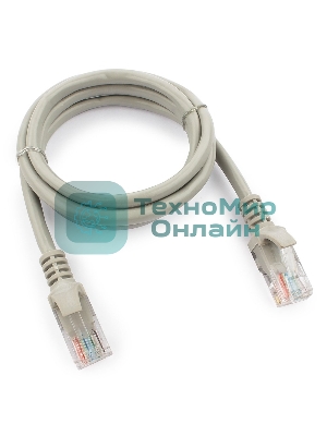 Патч-корд UTP Cablexpert cat.5e, 1м, литой, многожильный серый