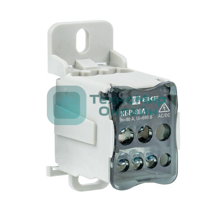 Блок распределительный КРОСС крепеж на панель и DIN КБР-80А EKF plc-kbr80