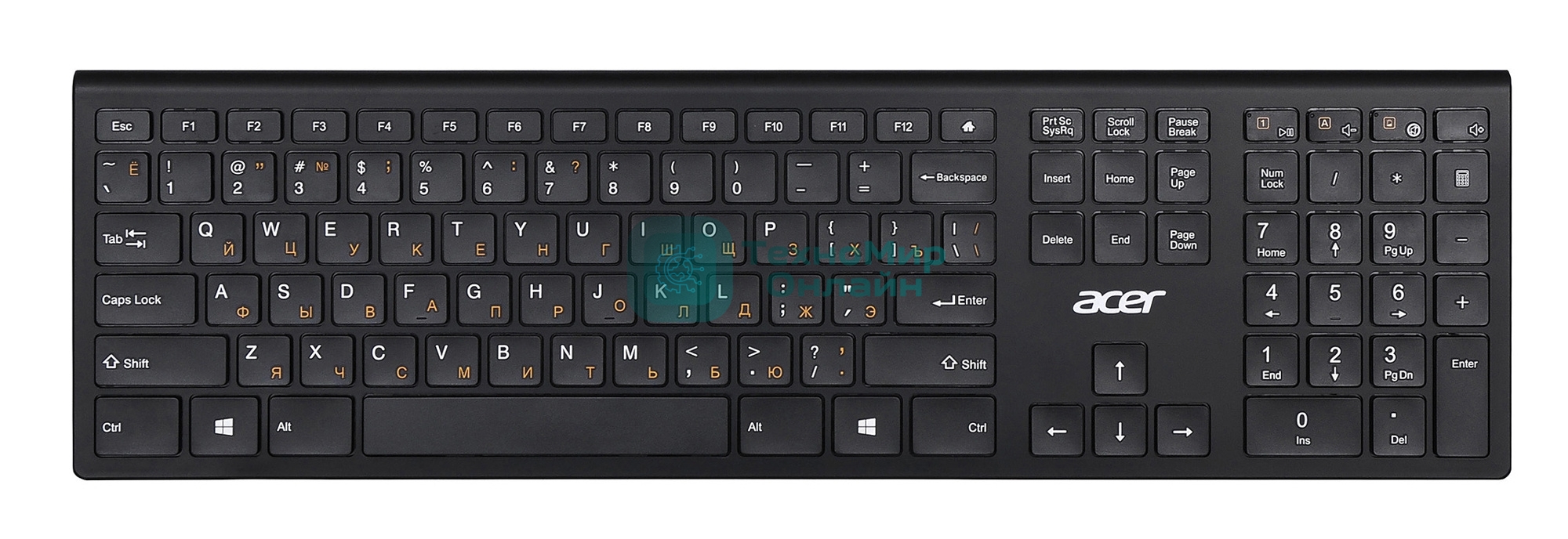 Клавиатура беспроводная Acer OKR020, USB, Радиоканал, черный