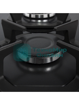 Газовая варочная панель Maunfeld EGHG.64.2CB/G, 4 конфорки, закаленное стекло, черный