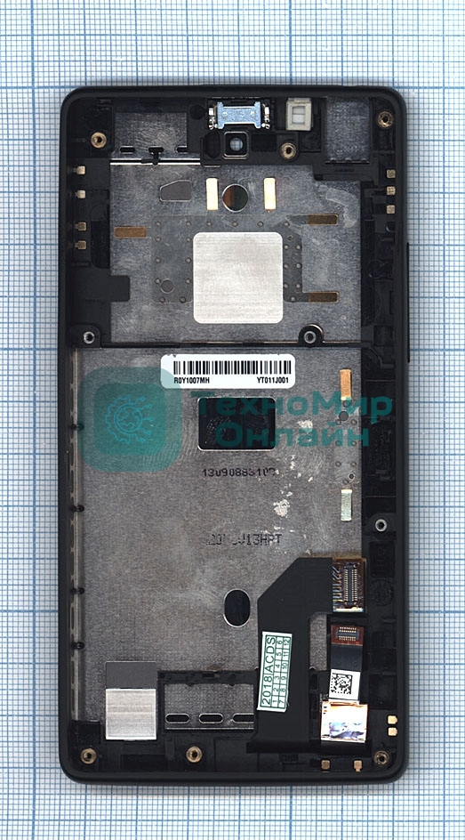 Дисплей для Yota YotaPhone 1 C9660 черный с рамкой