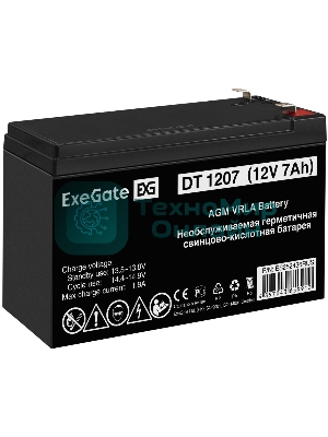 Батарея для ИБП ExeGate ES252436RUS DT 1207/EXS1270 (12V 7Ah), клеммы F1