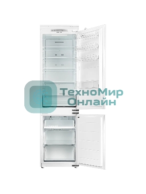 Встраиваемый холодильник Kuppersberg RBN 1961, High-Tech двухкамерный, полезный объем 334 л, суперохлаждение, суперзаморозка, функция отпуск, перевешиваемые двери (door slider), электронное управление, звуковая индикация открытой двери, NoFrost, зона свежести, LED освещение, инвертерный компрессор, энергоэффективность А++, уровень шума 35 дБ, белый