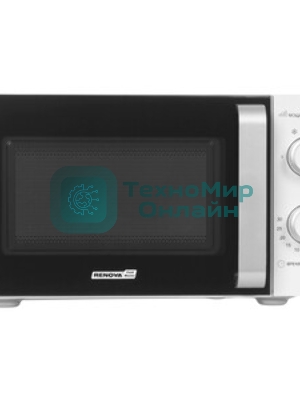 Микроволновая печь Renova MMS-20W1 белый/черный, 20 л, 700 Вт, переключатели - поворотный механизм