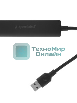 USB-концентратор Gembird UHB-C354, USB 3.0, USB 4 порта, USB с доп питанием