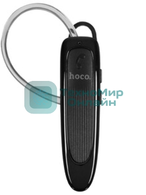 Беспроводная моно-гарнитура Hoco E60 черный, вкладыш с заушником, Bluetooth, до 10 ч