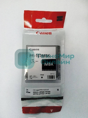 Картридж струйный Canon PFI-107BK (6705B001) черный (130 мл) для Canon iP F680/685/780/785