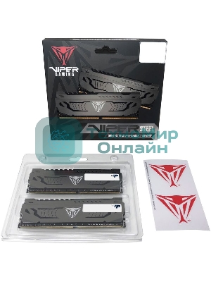 Оперативная память Patriot Viper Steel, DDR4, 32GB (2x16 GB), 3200 MHz, CL16, DIMM, радиатор, черный