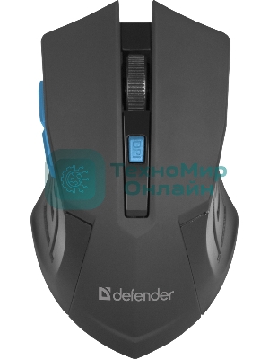 Мышь беспроводная Defender Accura MM-275 синий, 1600 dpi, радиоканал, USB, кнопки - 6