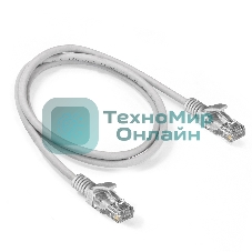 Патч-корд ExeGate EX286381RUS UTP-RJ45-RJ45-5e-1M-LSZH-GY, UTP, cat.5e, LSZH, 1м, серый