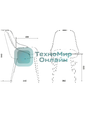 Стул для кухни Бюрократ KF-5_2 комплект 2 шт фиолетовый зигзаг металл черный на ножках