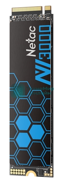 Накопитель SSD Netac NV3000, 1Tb, PCIe 3.0 x4, M.2 2280, NVMe, R/W 3100/2100