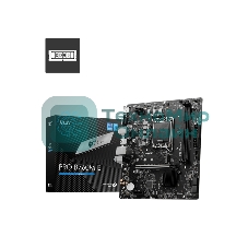 Материнская плата MSI PRO B760M-E, LGA 1700, Intel B760, 2xDDR5, 4xSATA, 1xM.2, 1xPCIe 4.0 x16, 1xPCIe 4.0 x1, 1xHDMI, 1xVGA, 1x1Gb LAN, 2xUSB-A 3.2 Gen 1, 4xUSB-A 2.0, 3x3.5 мм, 7.1, mATX