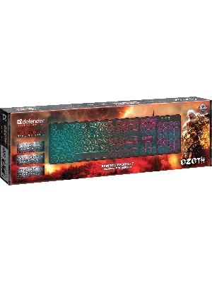Клавиатура проводная Defender Ozoth GK-106, USB, черный