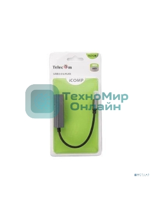 Кабель-переходник USB 3.0 (Am) --> LAN RJ-45 Ethernet 1000 Mbps, Aluminum Shell,Telecom TU312M