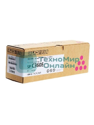 Картридж лазерный тип SP C360E малиновый для Ricoh SP C360DNw/SP C360SNw/SP C360SFNw/SP C361SFNw (1,5K)