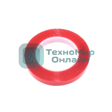 Скотч двусторонний прозрачный 3M 90519 с красной защитной лентой, ширина 15мм 25м