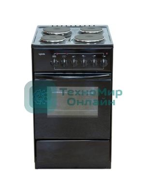 Плита электрическая Лысьва ЭП 401 СТ черный, конфорок 4 электрических, духовка 57 л, 50 см x 84 см x 60 см (без крышки)