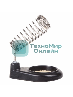 Подставка под паяльник Rexant, чугун, ниша круглая, губка