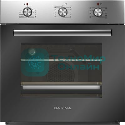 Духовой шкаф электрический Darina 0U5 BDE 112 705 X нержавеющая сталь/стекло черное, встраиваемый