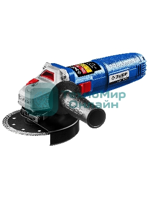 Угловая шлифовальная машина Зубр Профессионал одноруч. хват, пылезащита, 125 мм, 11000 об/мин, 750 Вт УШМ-П125-750