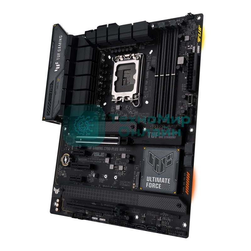 Материнская плата ASUS TUF GAMING Z790-PLUS WIFI, LGA 1700, Intel Z790, 4xDDR5, 4xSATA, 4xM.2, 1xPCIe 5.0 x16, 1xPCIe 4.0 x4, 2xUSB-A 3.2 Gen 2, 4xUSB-A 3.2 Gen 1, 1xUSB-C 3.2 Gen 2, 1xUSB-C 3.2 Gen 2x2, 1x2.5Gb LAN, 5x3.5 мм, 7.1, Standard-ATX