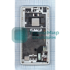 Дисплей для Yota YotaPhone 1 C9660 черный с белой рамкой