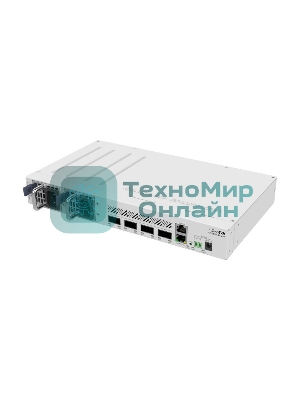 Коммутатор Mikrotik CRS504-4XQ-IN, 1x10Base-T/100Base-TX, 4xQSFP28, Switching capacity 800 Gbps