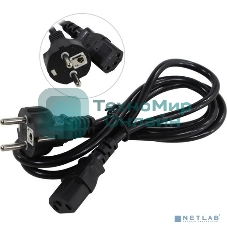 Кабель питания ExeGate Power PC-1,5P (Евровилка Schuko->С13) VDE-250V-3*0.75-CU, 10A, черный, 1.5м