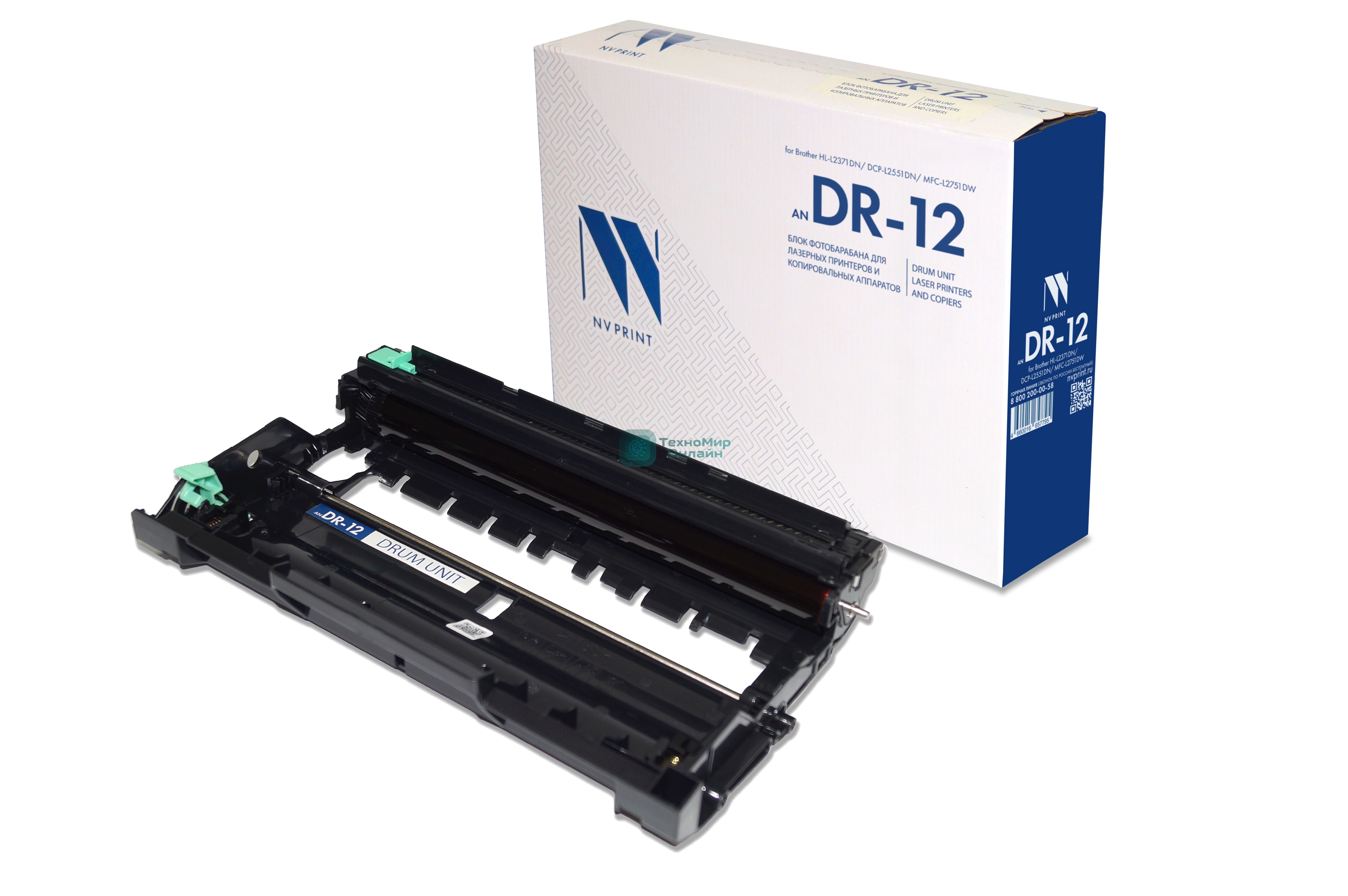 Блок фотобарабана NVPrint совместимый NV-DR-12 для Brother HL-L2371DN/DCP-L2551DN/MFC-L2751DW (12000k)