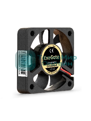 Вентилятор 12В DC ExeGate ExtraSilent ES05010S2P (50x50x10 мм, Sleeve bearing (подшипник скольжения), 2pin, 4000RPM, 22dBA)