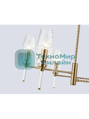 Люстра Ambrella light LH55201/6 BS/CL латунь/прозрачный E14*6 max 40W D660*520