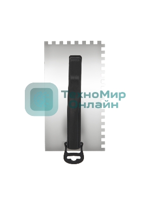 Гладилка нержавеющая Rexant 130х270 мм, зуб 6х6 мм, пластиковая ручка